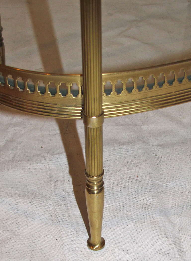 French Brass 2 Tier Side End Table 5