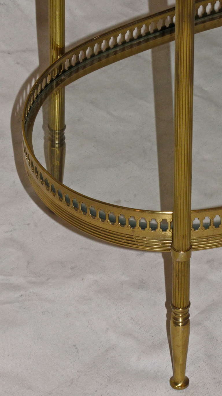 French Brass 2 Tier Side End Table 1