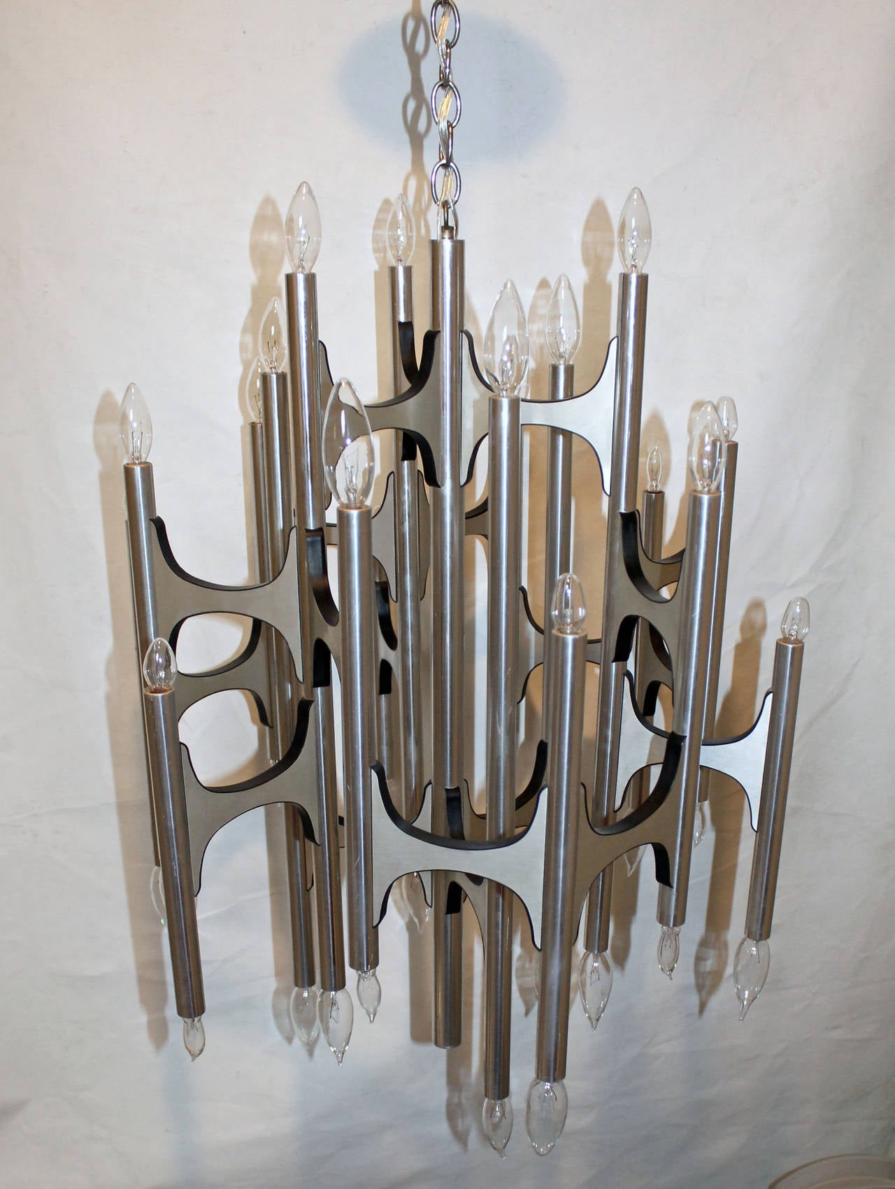 Acrylic Sciolari Design Sculptural Lightolier Modernist Chandelier