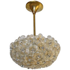 Barovier Murano Glass Floral Light Ceiling Pendant 6