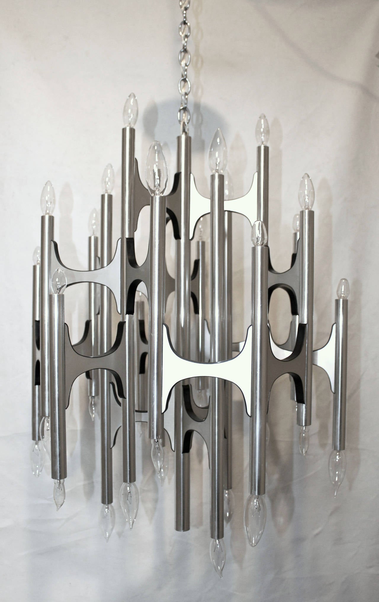North American Sciolari Design Sculptural Lightolier Modernist Chandelier