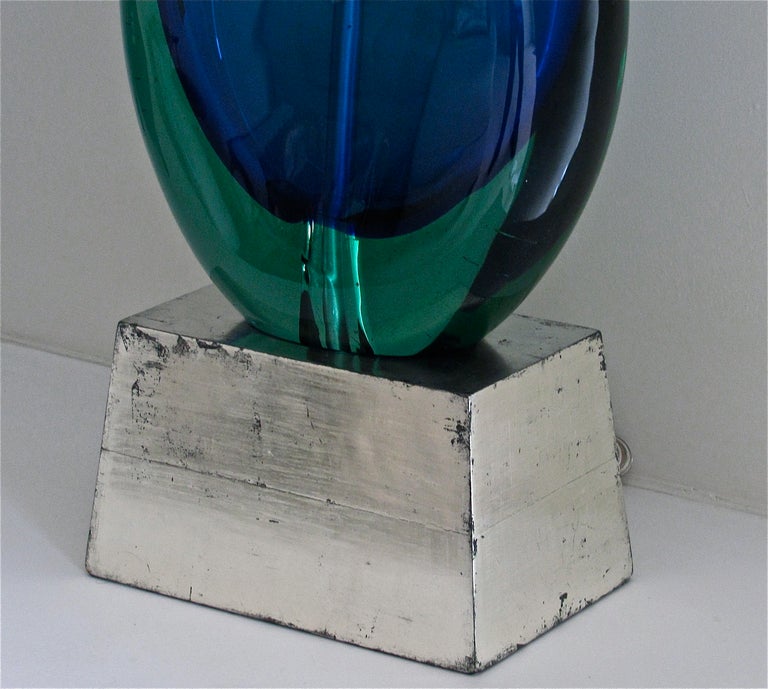 Monumental Flavio Poli for Seguso Murano Glass Table Lamp In Excellent Condition In Palm Springs, CA