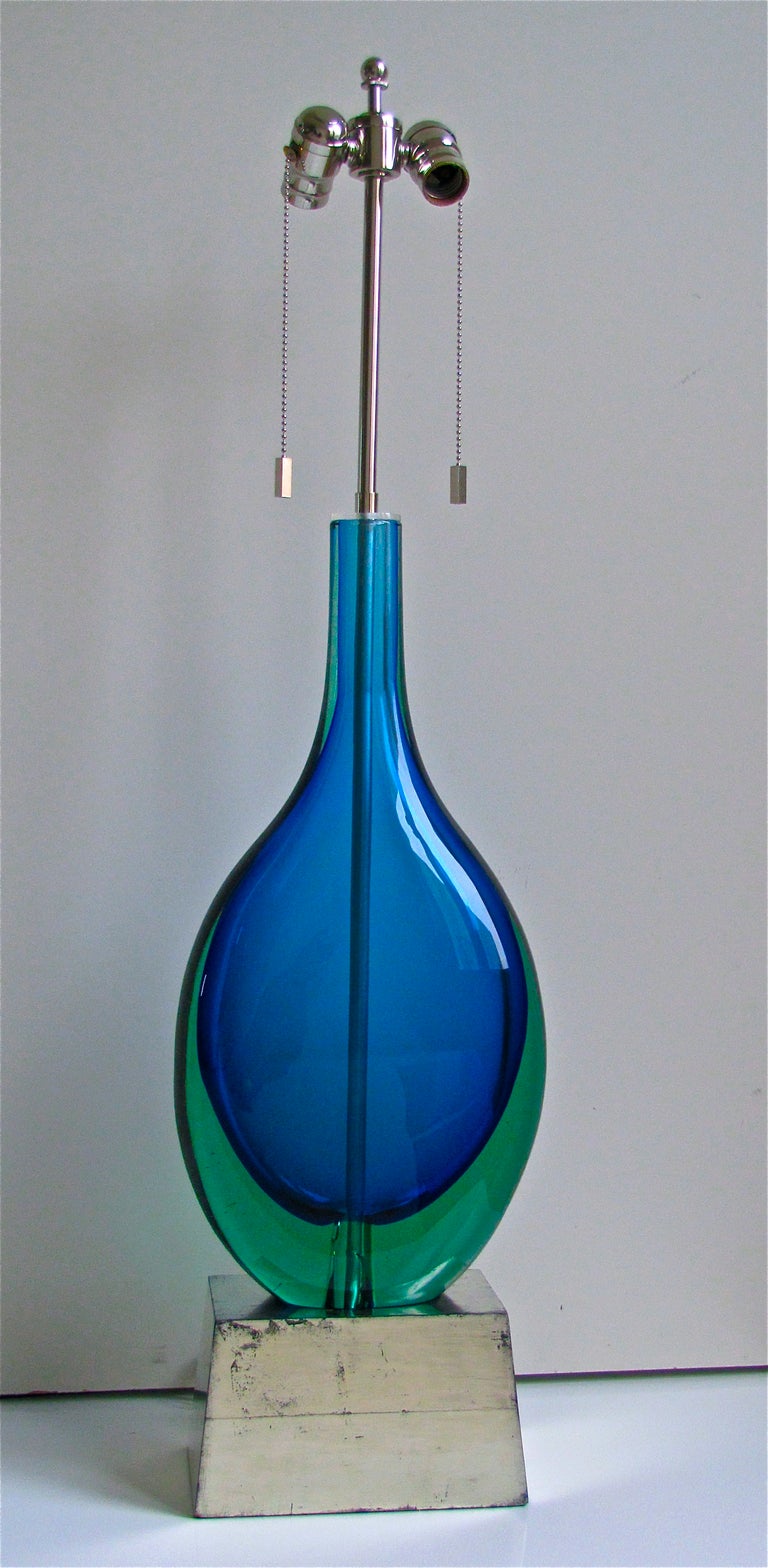 Monumental Flavio Poli for Seguso Murano Glass Table Lamp 1