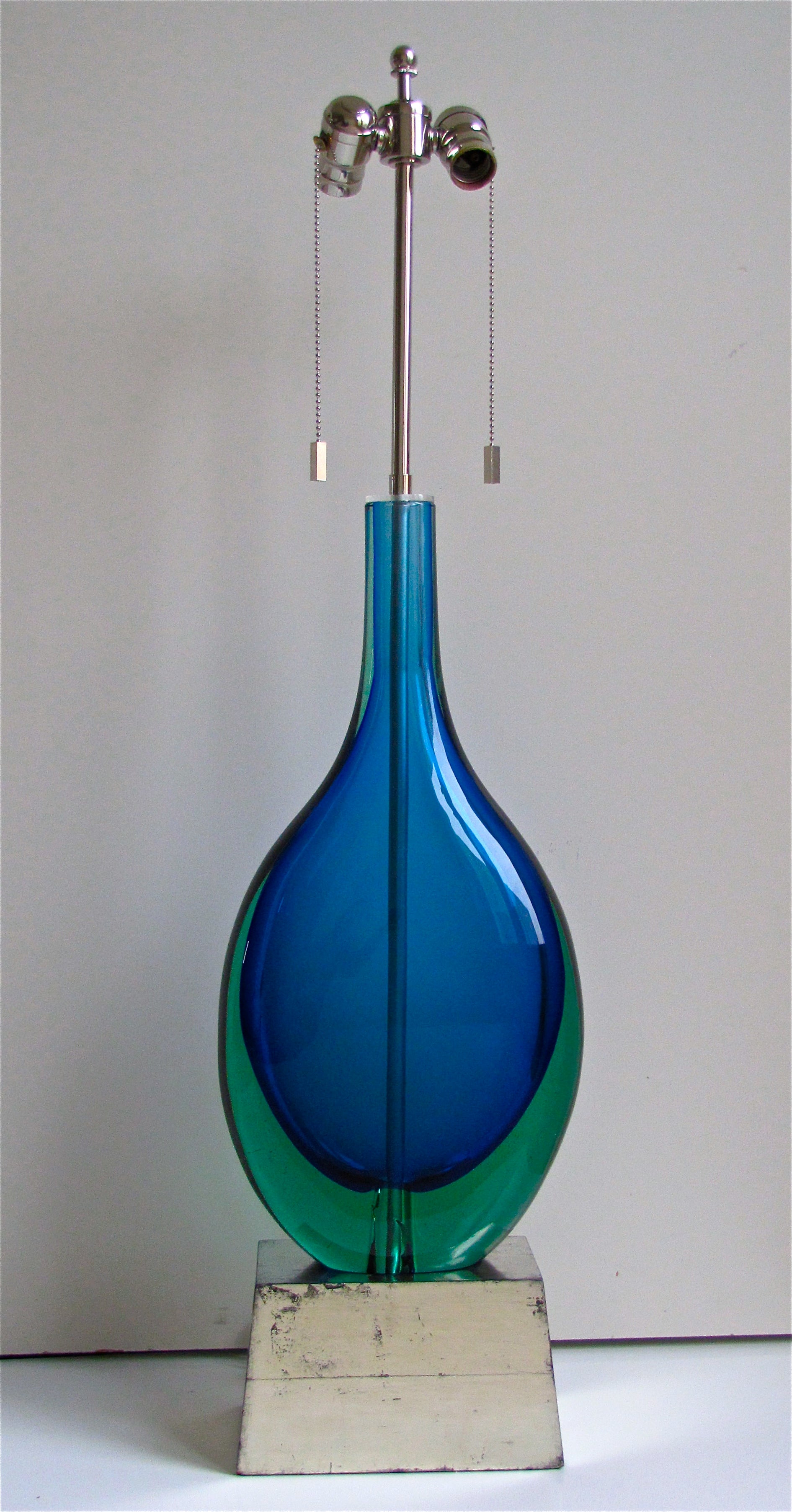 Monumental Flavio Poli for Seguso Murano Glass Table Lamp
