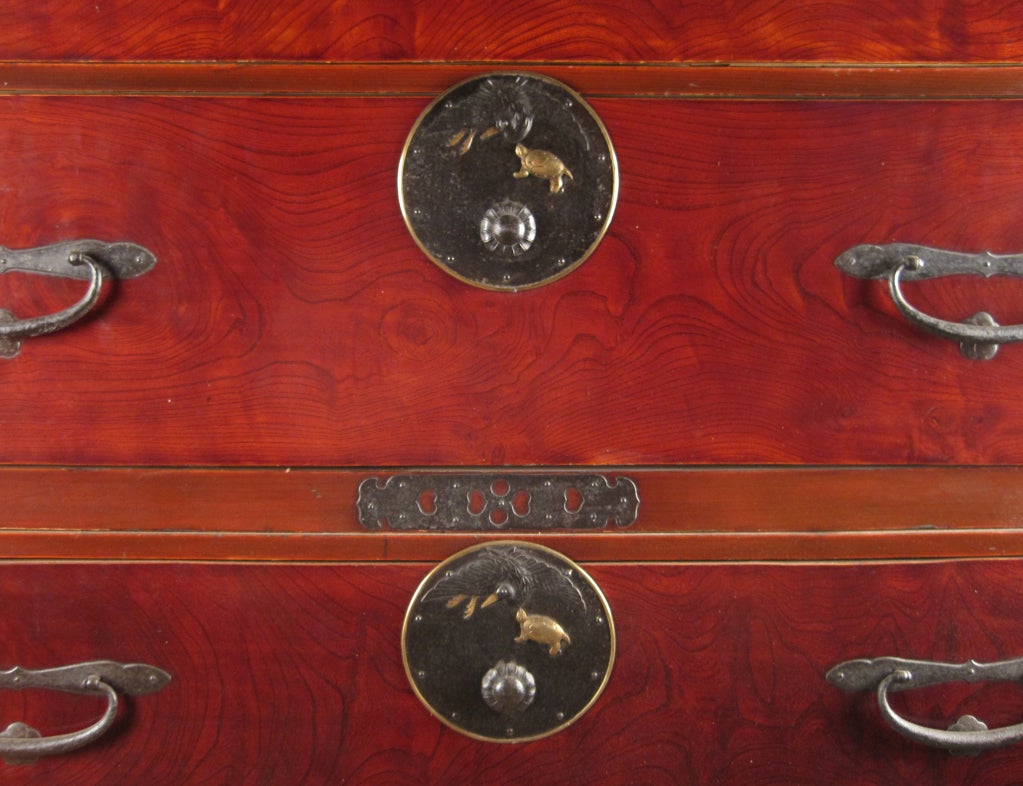 Two Section Clothing Chest from Nihonmatsu Japan