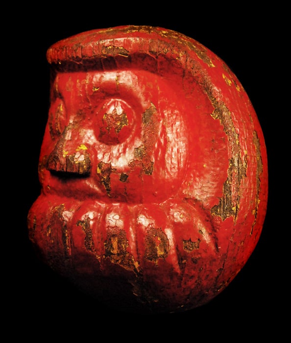 Well patina Daruma wooden doll mold. Takayama, Hida pref.