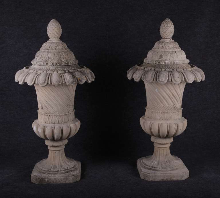 Vintage Cast Stone Finials