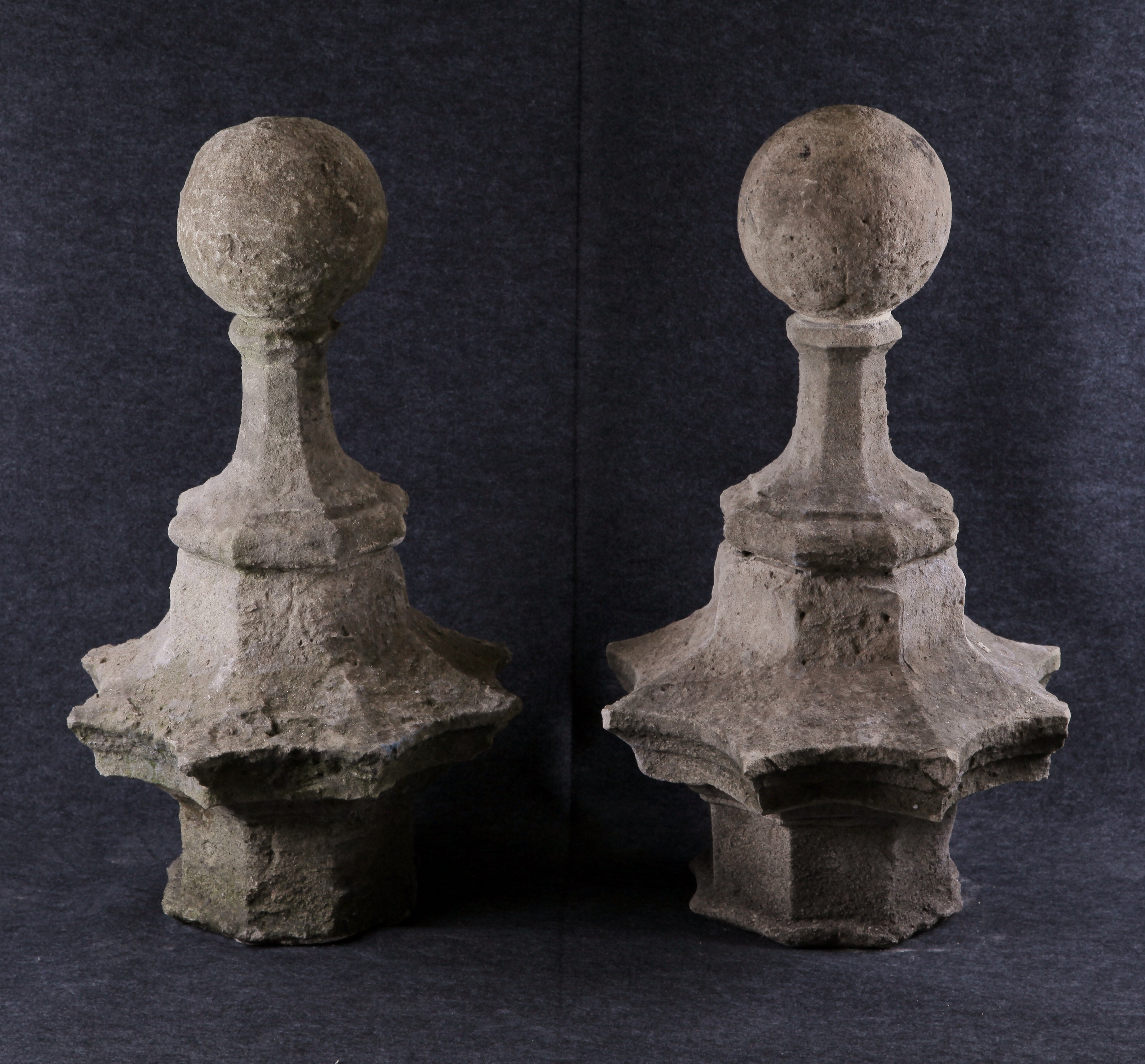 Pair of early 19th Century Stone Finials For Sale