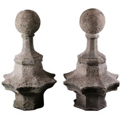 Pair of early 19th Century Stone Finials