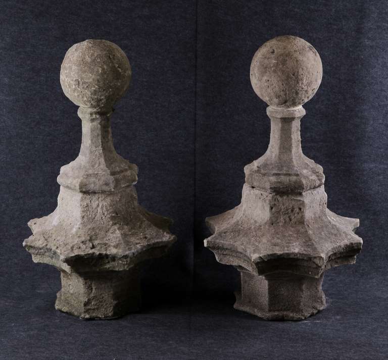 Pair of early 19th Century Stone Finials