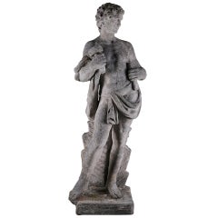 Cast Limestone Figure of Sculptor