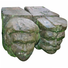 Mid 20th century Stone Heads