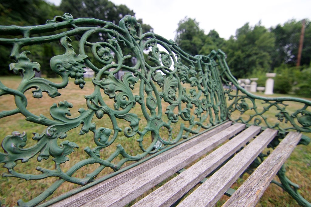 American Coalbrookdale Cast Iron Garden Benches For Sale