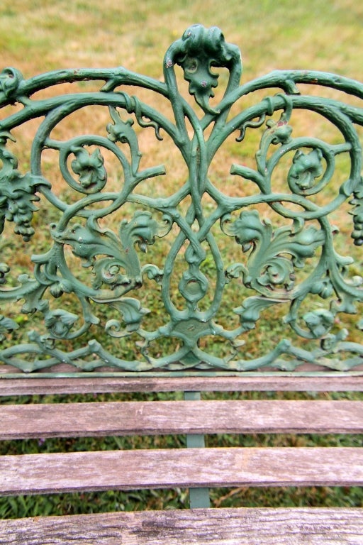 19th Century Coalbrookdale Cast Iron Garden Benches For Sale