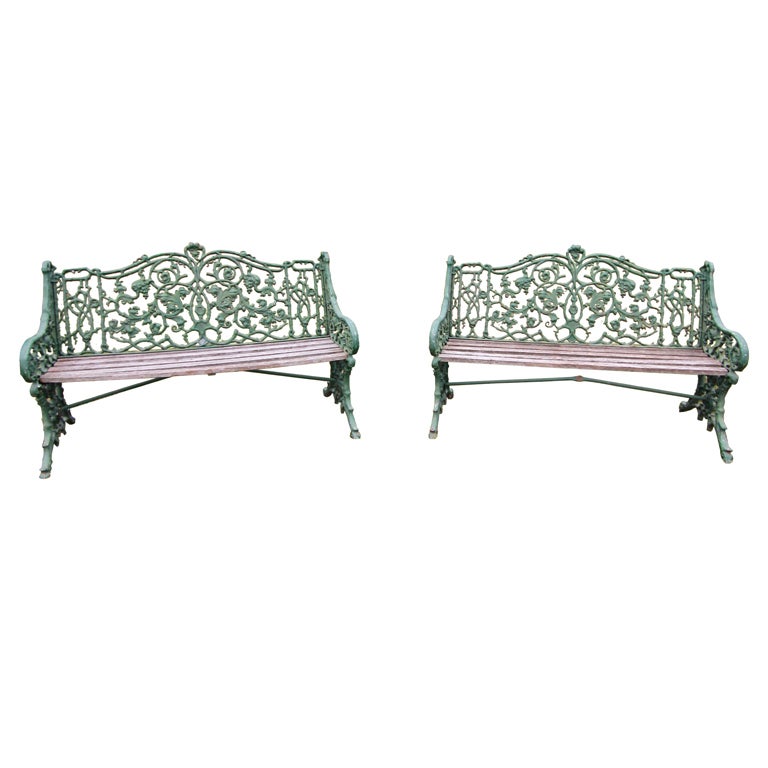 Coalbrookdale Cast Iron Garden Benches For Sale