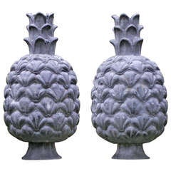 Vintage Pineapple Finial Pair