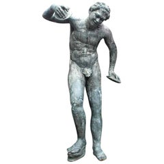 Eighteenth Century English Lead Statue of a Dancing Faun