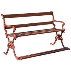 Used Cast Iron Bench with Foot Board