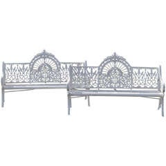 Antique 19th Century Coalbrookdale Style Benches