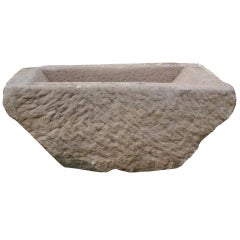 19th Century Angled Stone Trough