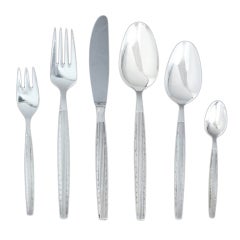 Vintage Scandinavian silver cutlery set . Model Capri. 84 pieces