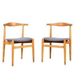 Scandinavian pair of chairs, model 708 by Hans J Wegner.