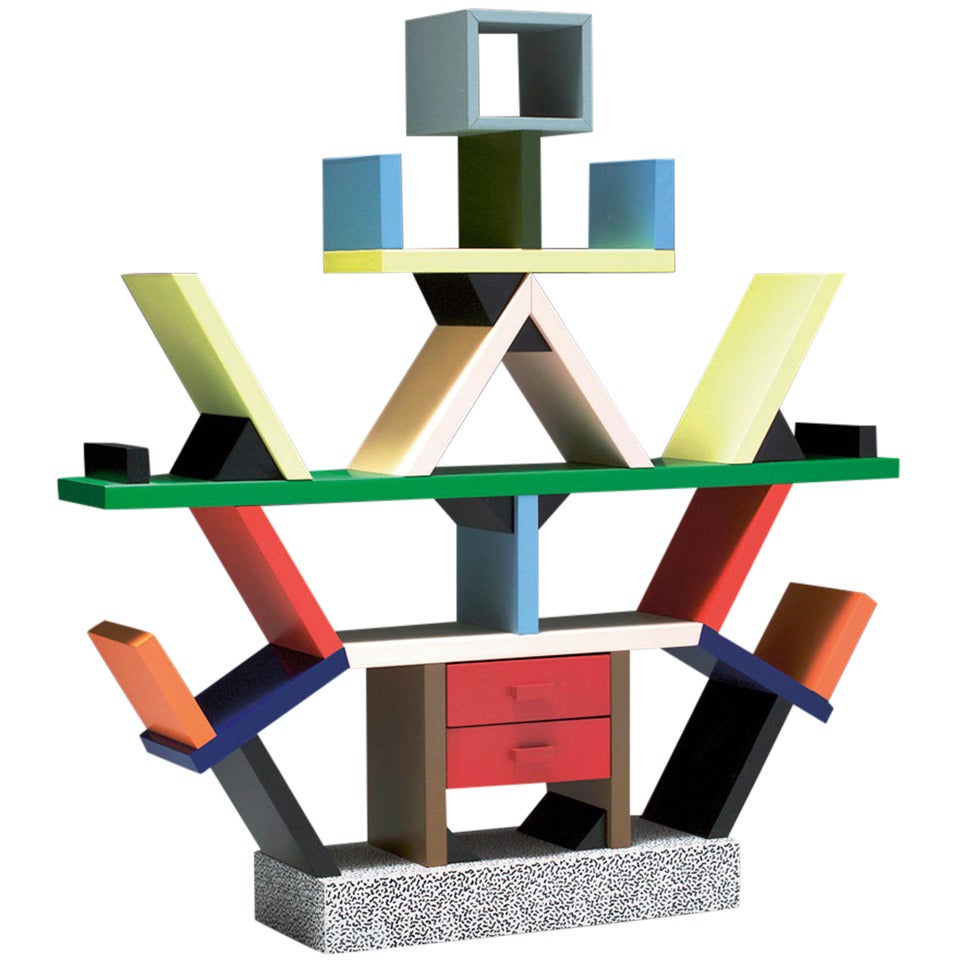 Carlton Bookcase By Ettore Sottsass For Memphis Milano. For Sale