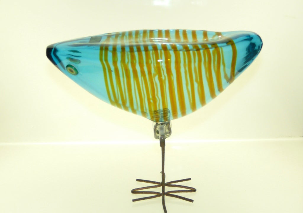 Extremely rare complete collection of the five Glass birds by Pianon and Pelzel for Vistosi Murano.See 