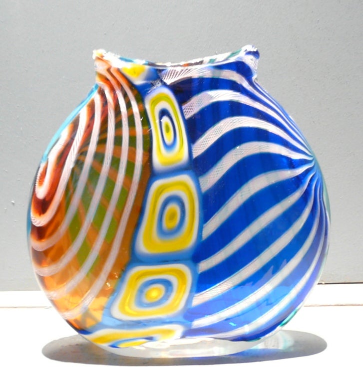 Italian One of a kind glass vase  by Andrea Zilio.