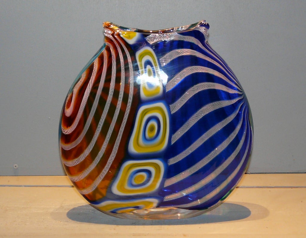 20th Century One of a kind glass vase  by Andrea Zilio.