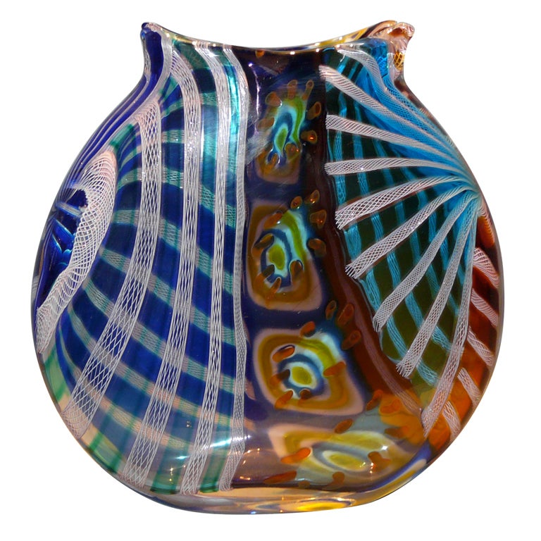 One of a kind glass vase  by Andrea Zilio.