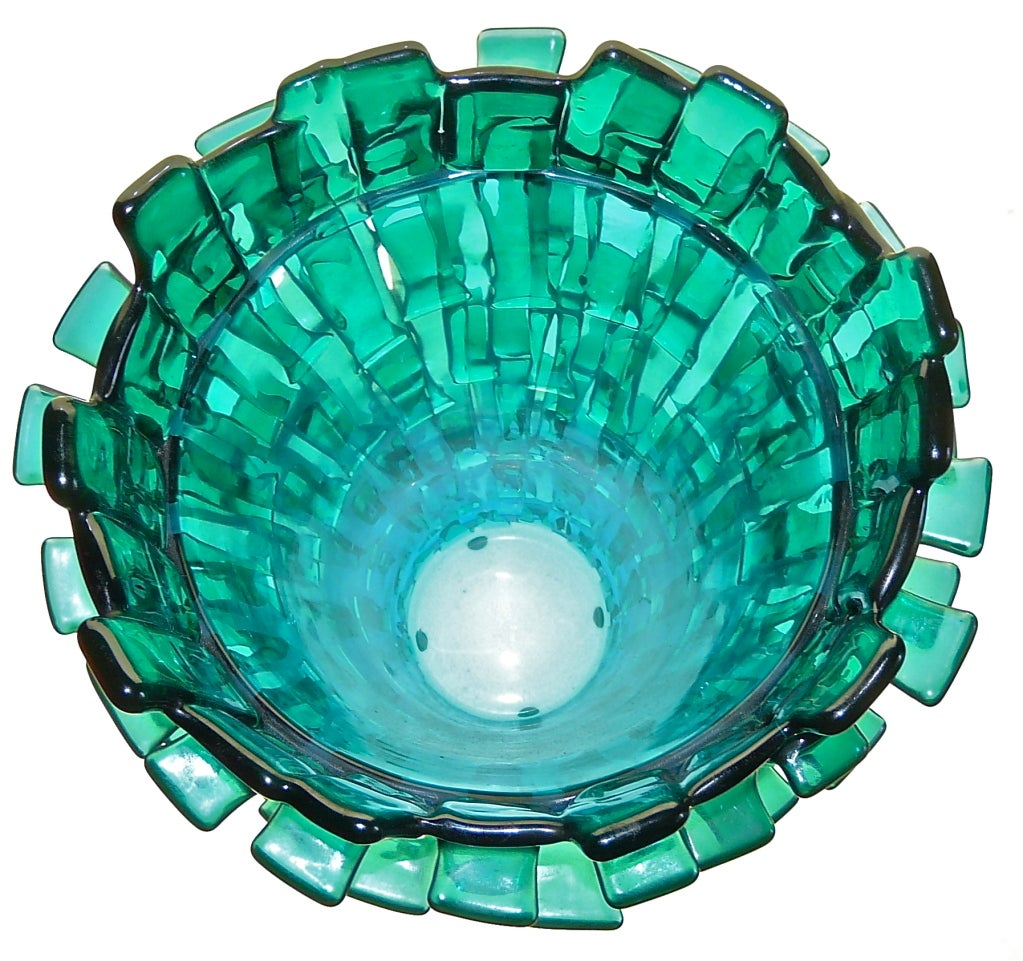 Glass Ritagli vase by Fulvio Bianconi for Venini. For Sale