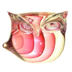 Antonio Da Ros glass owl for Cenedese.
