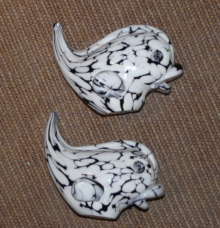 Pair of  glass fishes by Archimede Seguso. For Sale 1