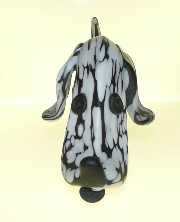 Mid-20th Century Murano glass dog by Archimede Seguso . For Sale