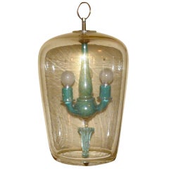 Pendant Glass Light by Seguso Murano