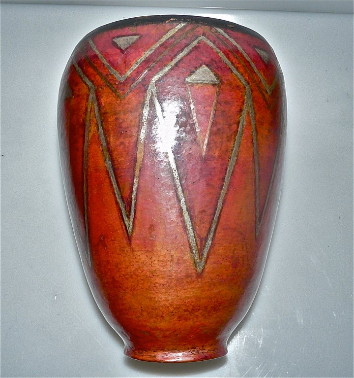 French Original Claudius Linossier Vase. For Sale