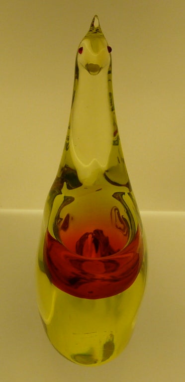 Very rare kangaroo sommerso glass by Antonio Da Ros for Cenedese of Murano.