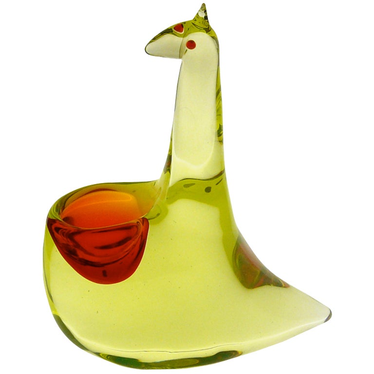 Sommerso Glass Kangaroo by Cenedese For Sale
