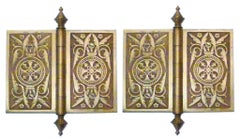 Pair of Solid Brass Victorian Hinges
