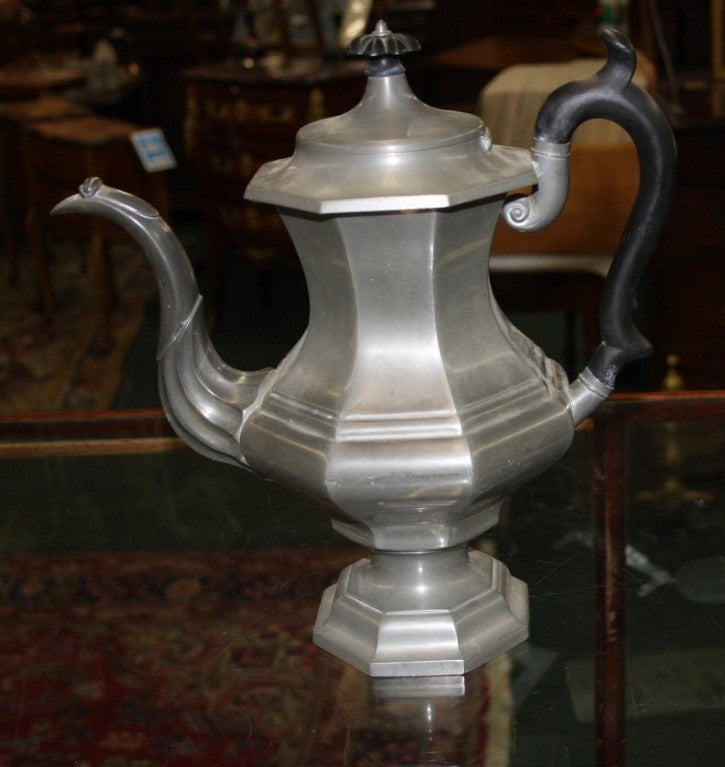 Boswell Gleason Pewter Teapot In Excellent Condition In Carson City, NV