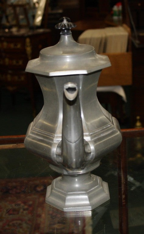 19th Century Boswell Gleason Pewter Teapot