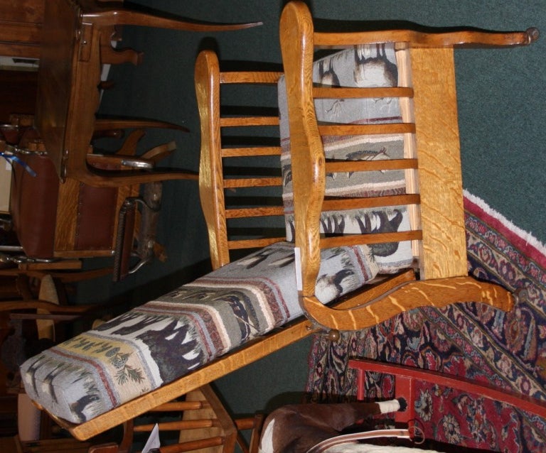 Tiger Oak Morris Chair For Sale 1