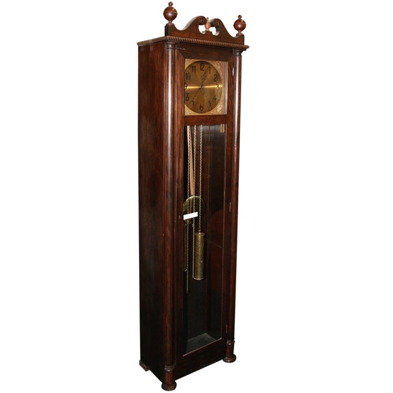German Grandfather Clock Deco Style For Sale