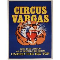 Vintage Circus Vargas Poster circa 1965