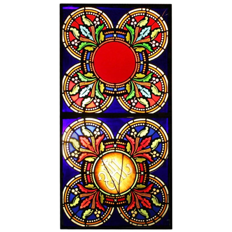 Stained Glass Window From French Church For Sale