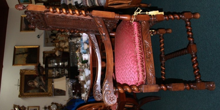 19th Century Grand Walnut Chair Fit for a Queen or King For Sale