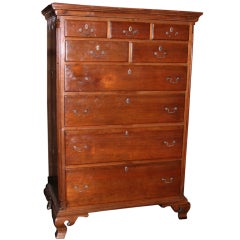 Antique Walnut Tallboy Dresser Circa 1800