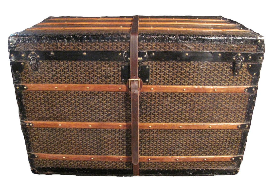  Goyard Steamer Trunk with Four Trays ca. 1900  For Sale