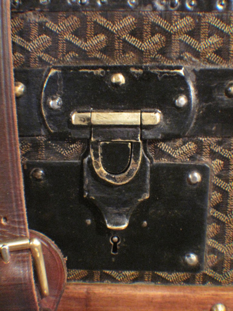   Goyard Steamer Trunk with Four Trays ca. 1900  For Sale 4